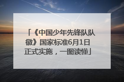 《中国少年先锋队队徽》国家标准6月1日正式实施，一图读懂