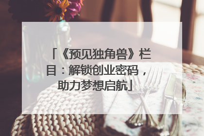 《预见独角兽》栏目：解锁创业密码，助力梦想启航