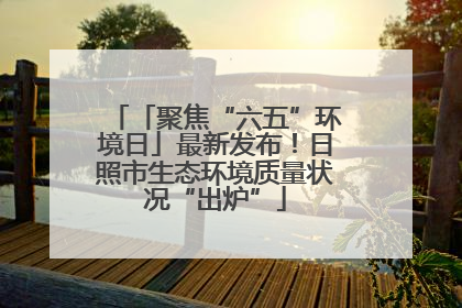 「聚焦“六五”环境日」最新发布！日照市生态环境质量状况“出炉”