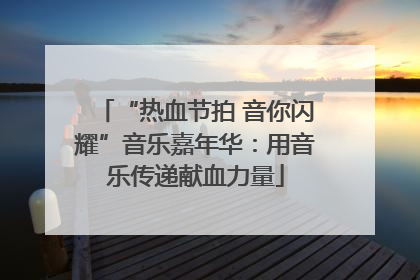 “热血节拍 音你闪耀”音乐嘉年华：用音乐传递献血力量