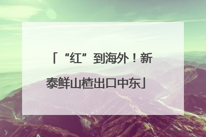 “红”到海外！新泰鲜山楂出口中东