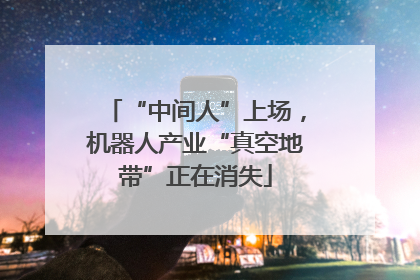 “中间人”上场，机器人产业“真空地带”正在消失