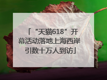 “天猫618”开幕活动落地上海西岸 引数十万人到访
