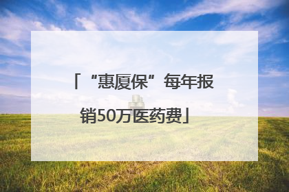 “惠厦保”每年报销50万医药费