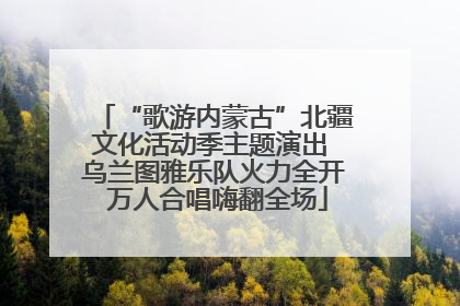 “歌游内蒙古”北疆文化活动季主题演出 乌兰图雅乐队火力全开 万人合唱嗨翻全场