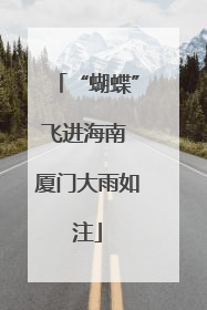 “蝴蝶”飞进海南 厦门大雨如注