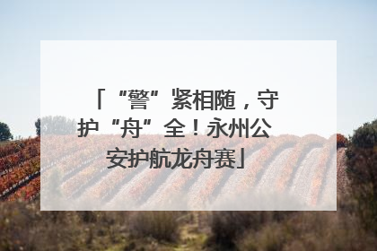 “警”紧相随，守护“舟”全！永州公安护航龙舟赛
