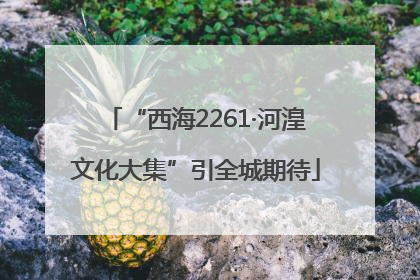 “西海2261·河湟文化大集”引全城期待