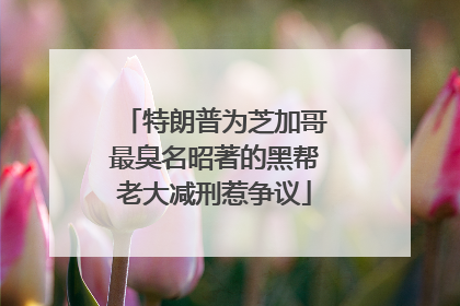 特朗普为芝加哥最臭名昭著的黑帮老大减刑惹争议