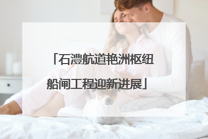 石澧航道艳洲枢纽船闸工程迎新进展