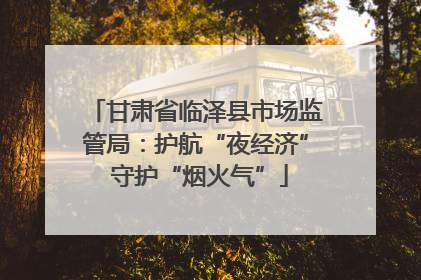 甘肃省临泽县市场监管局：护航“夜经济” 守护“烟火气”