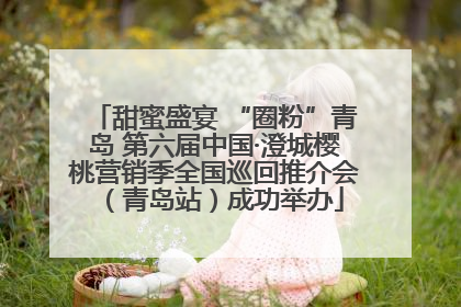 甜蜜盛宴 “圈粉”青岛 第六届中国·澄城樱桃营销季全国巡回推介会（青岛站）成功举办