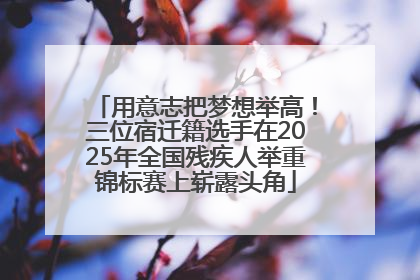 用意志把梦想举高！三位宿迁籍选手在2025年全国残疾人举重锦标赛上崭露头角