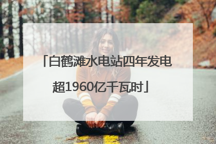 白鹤滩水电站四年发电超1960亿千瓦时