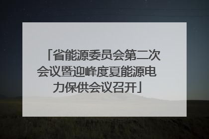 省能源委员会第二次会议暨迎峰度夏能源电力保供会议召开