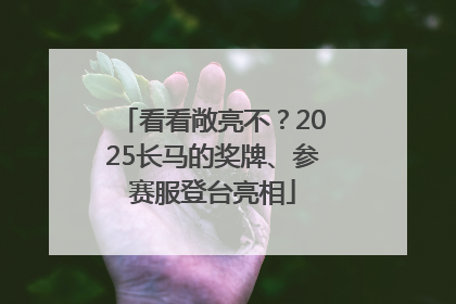 看看敞亮不？2025长马的奖牌、参赛服登台亮相