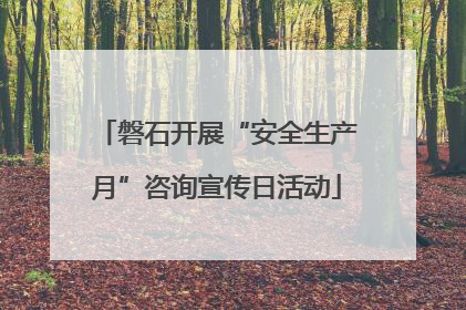 磐石开展“安全生产月”咨询宣传日活动