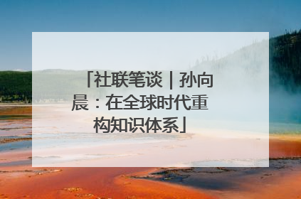 社联笔谈｜孙向晨：在全球时代重构知识体系