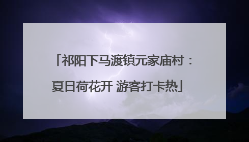 祁阳下马渡镇元家庙村：夏日荷花开 游客打卡热