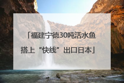 福建宁德30吨活水鱼搭上“快线”出口日本