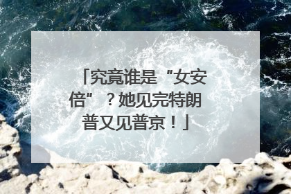 究竟谁是“女安倍”？她见完特朗普又见普京！