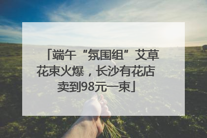 端午“氛围组”艾草花束火爆，长沙有花店卖到98元一束