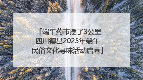 端午药市摆了3公里 四川德昌2025年端午民俗文化寻味活动启幕