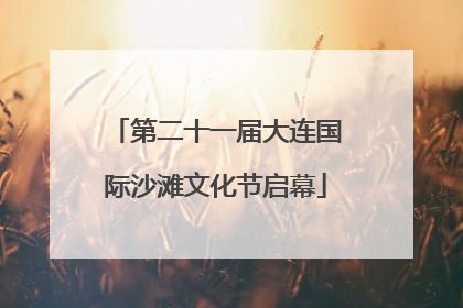 第二十一届大连国际沙滩文化节启幕