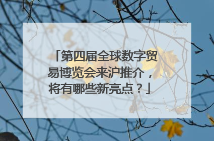 第四届全球数字贸易博览会来沪推介，将有哪些新亮点？