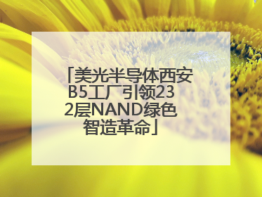 美光半导体西安B5工厂引领232层NAND绿色智造革命
