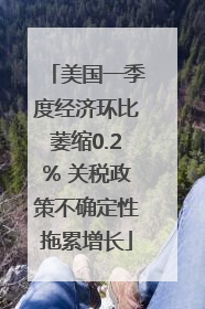 美国一季度经济环比萎缩0.2% 关税政策不确定性拖累增长