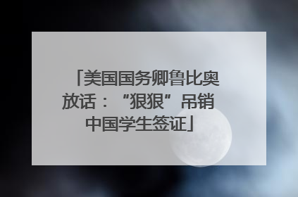 美国国务卿鲁比奥放话：“狠狠”吊销中国学生签证