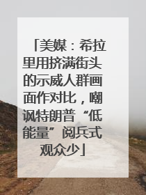美媒：希拉里用挤满街头的示威人群画面作对比，嘲讽特朗普“低能量”阅兵式观众少