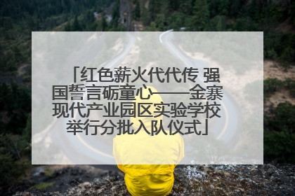 红色薪火代代传 强国誓言砺童心——金寨现代产业园区实验学校举行分批入队仪式