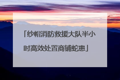 纱帽消防救援大队半小时高效处置商铺蛇患
