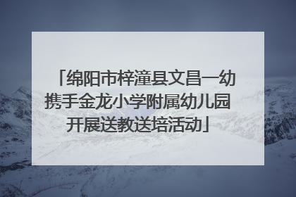 绵阳市梓潼县文昌一幼携手金龙小学附属幼儿园开展送教送培活动