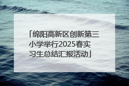 绵阳高新区创新第三小学举行2025春实习生总结汇报活动