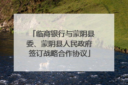 临商银行与蒙阴县委、蒙阴县人民政府签订战略合作协议