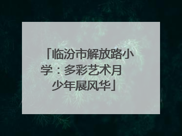 临汾市解放路小学：多彩艺术月 少年展风华