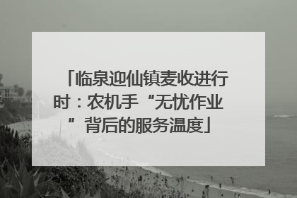 临泉迎仙镇麦收进行时：农机手“无忧作业”背后的服务温度