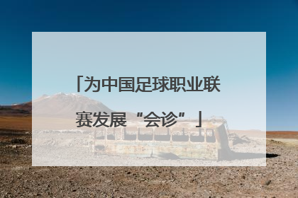 为中国足球职业联赛发展“会诊”