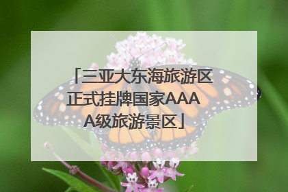 三亚大东海旅游区正式挂牌国家AAAA级旅游景区