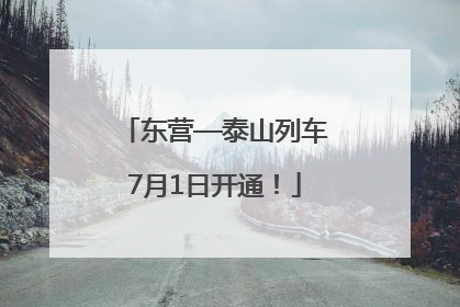 东营—泰山列车7月1日开通！