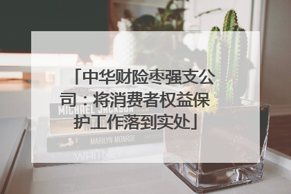 中华财险枣强支公司：将消费者权益保护工作落到实处