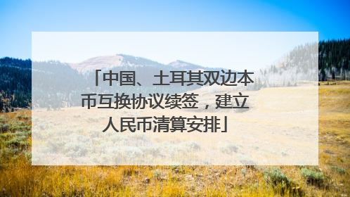 中国、土耳其双边本币互换协议续签，建立人民币清算安排