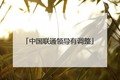 中国联通领导有调整
