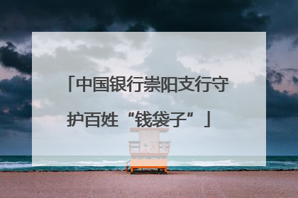 中国银行崇阳支行守护百姓“钱袋子”