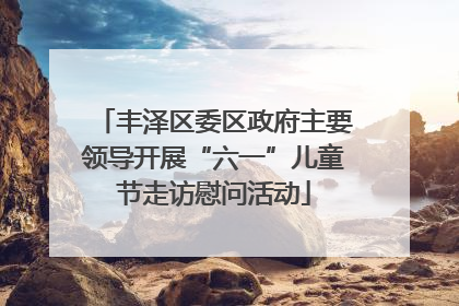 丰泽区委区政府主要领导开展“六一”儿童节走访慰问活动