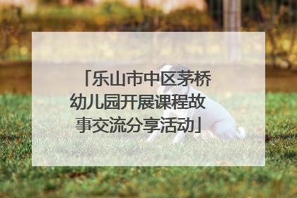 乐山市中区茅桥幼儿园开展课程故事交流分享活动