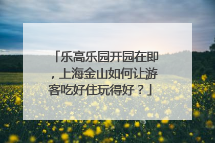 乐高乐园开园在即，上海金山如何让游客吃好住玩得好？